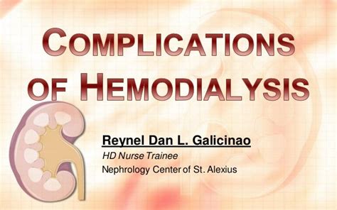 Complications of hemodialysis