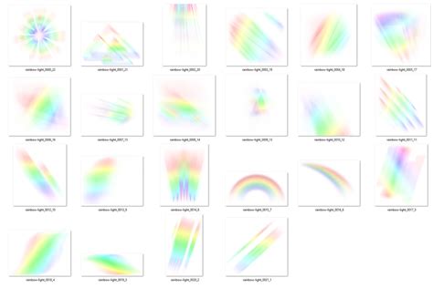 Prism Rainbow Overlays By Digital Curio | TheHungryJPEG