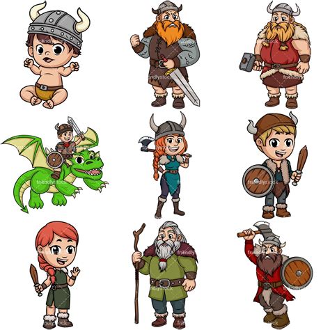 Vikings Cartoon Vector Clipart - FriendlyStock