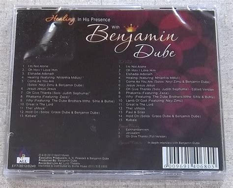 BENJAMIN DUBE Healing In His Presence CD + DVD Combo SOUTH AFRICA Cat ...