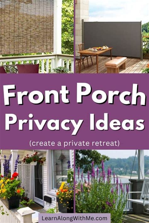 13 Front Porch Privacy Ideas - Learn Along with Me