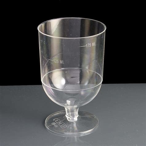 MG77 Disposable Plastic Wine Glass 125 & 175ml CE Stamped