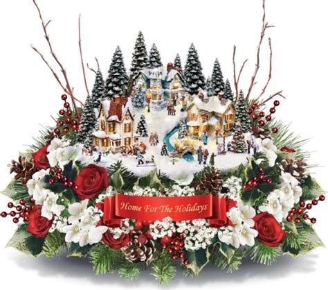 The Thomas Kinkade Floral Centerpiece | Christmas