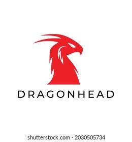 Simple Silhouette Red Dragon Head Logo Stock Vector (Royalty Free) 2030505734 | Shutterstock