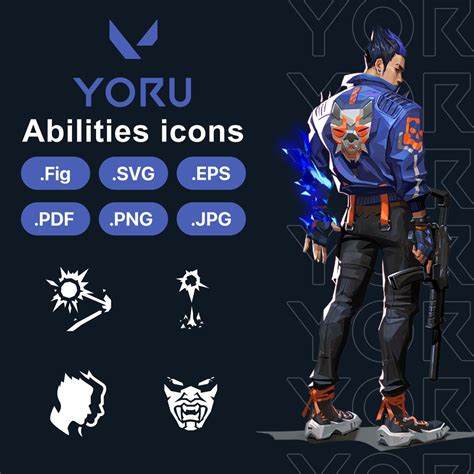 Valorant Yoru Agent Abilities Icons SVG PNG EPS Pdf Figma - Etsy