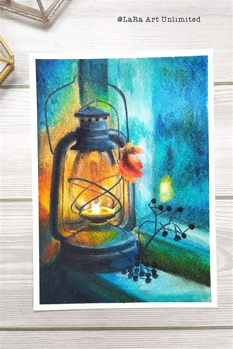 Oil pastel drawing idea, oil pastel lantern | Oil pastel drawings easy, Oil pastel art ...