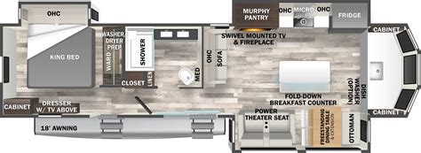 Cedar Creek Cottage 40CFK2 Floorplan - Forest River RV