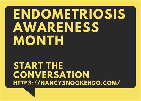 Endo Awareness- Start the Conversation | NancysNookEndo