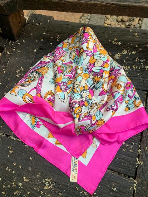 Vintage Echo Silk Scarf | Etsy