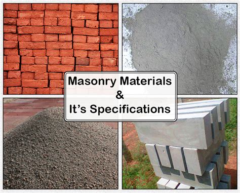 Types of Materials that Can be Used in Masonry and its Specifications!