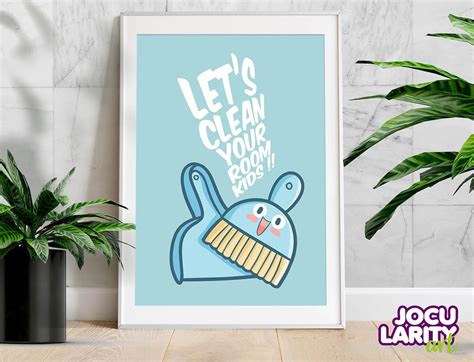 Cute "Clean Your Room" Wall Art Graphic Graphic by JocularityArt ...