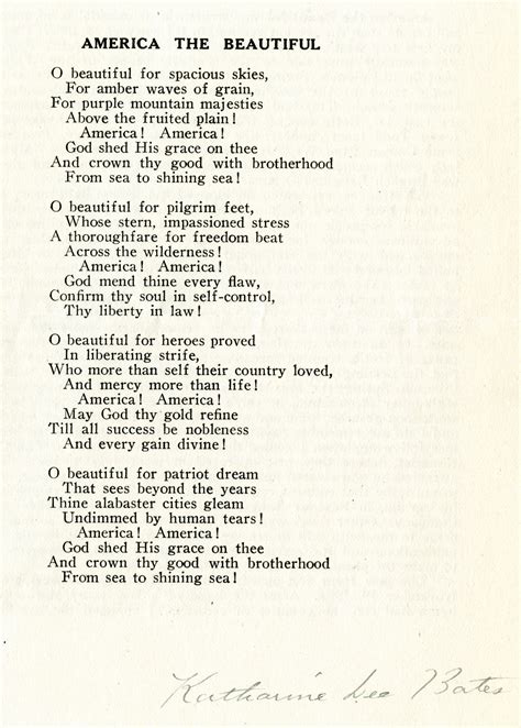 "America the Beautiful," 1893 | Gilder Lehrman Institute of American History