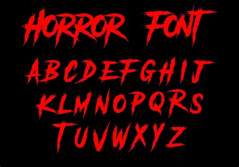 HORROR FONT SVG Horror Alphabet Svg Horror Svg Instant - Etsy