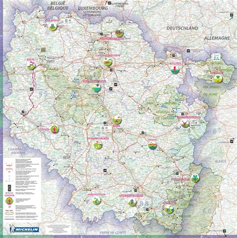 Large detailed map of Lorraine with cities and towns - Ontheworldmap.com