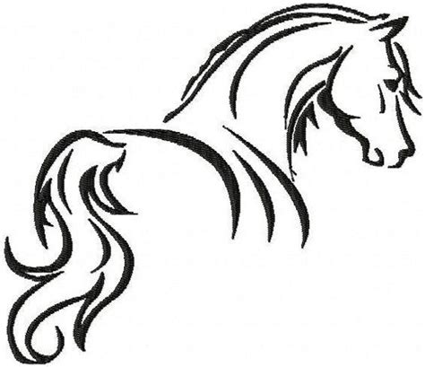 Horse Silhouette Embroidery Patterns Embroidery Design - Etsy | Horse ...