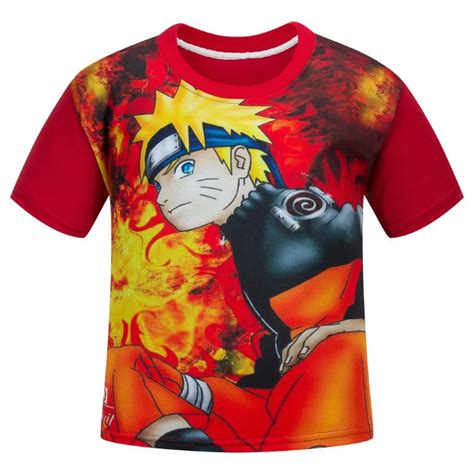 New Summer Naruto Anime Cartoon Printed Kids Cotton Short Sleeved T Shirts Uzumaki Naruto ...