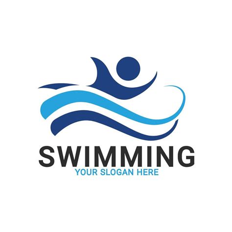 Swimmer Logo, Swimming logo, Man swimming competition logo template ...