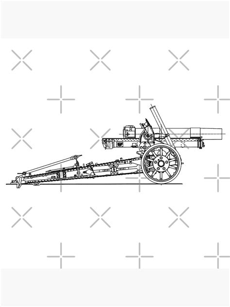 "Military Cannon Drawing" Poster by BERGULATOR | Redbubble