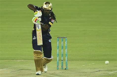 Chris Gayle hits the ball down the ground | ESPNcricinfo.com