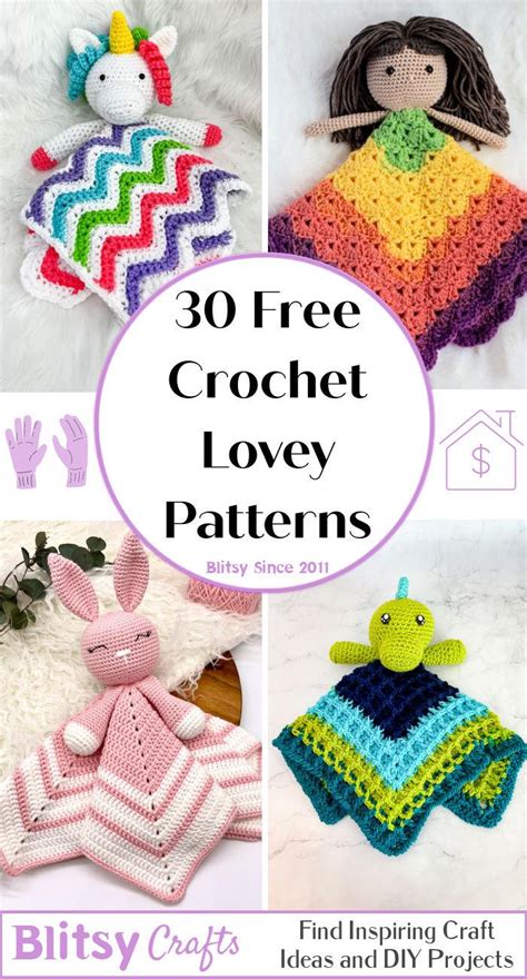 30 Free Crochet Lovey Patterns ( Blanket Pattern) - Blitsy