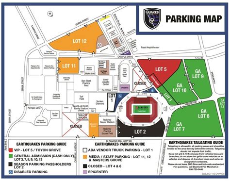 Parking Information: Stanford Stadium | Stanford, San jose earthquakes ...