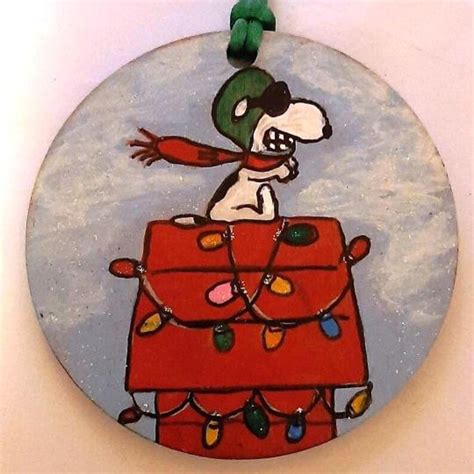 Snoopy & the Red Baron Ornament | Etsy