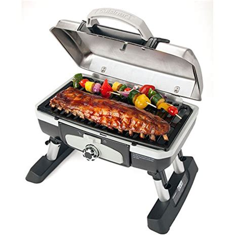 Cuisinart CGG-180TS Petite Gourmet Portable Tabletop Outdoor Gas Grill ...