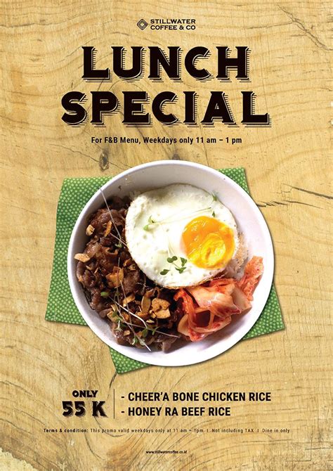 Lunch Special for Promo Menu September 2018 Poster By STILLWATER COFFEE & CO Jakarta Beef And ...