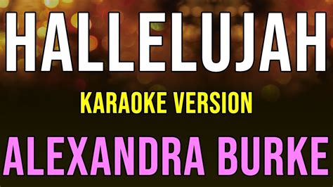 Alexandra Burke (Leonard Cohen) - Hallelujah (Karaoke Version) [English] (Instrumental) ‎ (Cover ...