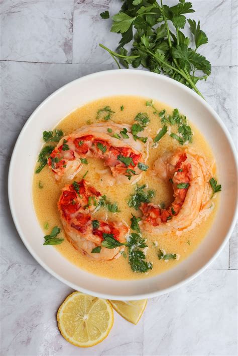 Herb-Infused Butter Poached Lobster Tails with a Creamy White Wine Butter Sauce – Dining with Skyler