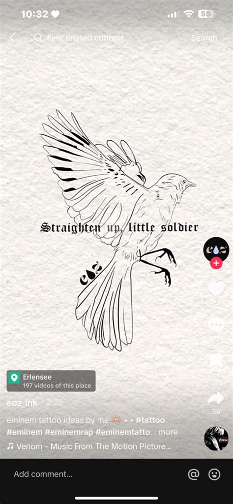 Mockingbird tattoo | Lyric tattoos, Eminem tattoo, Mockingbird tattoo