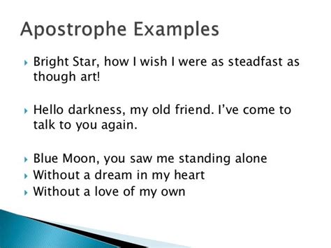 Figurative Language - Apostrophe