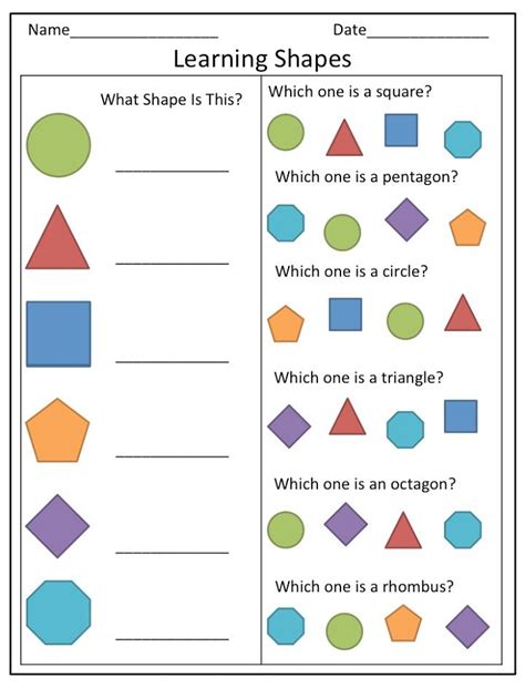 Toddler Learning Shapes Worksheets | Shapes worksheet kindergarten, Preschool worksheets ...