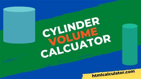 Cylinder Volume Calculator - htmlcalculator.com