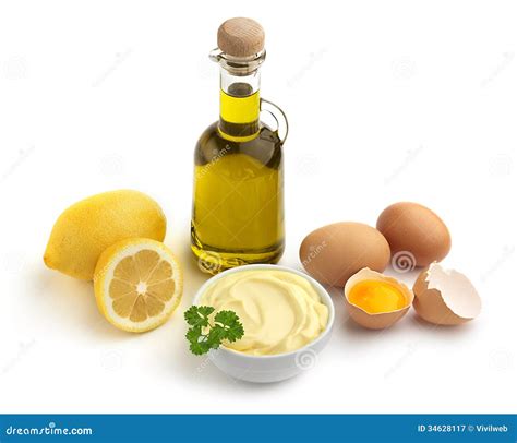 Bowl of Mayonnaise and Ingredients Stock Image - Image of gourmet, cuisine: 34628117