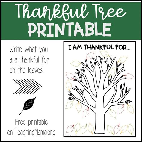 Thankful Tree Printable