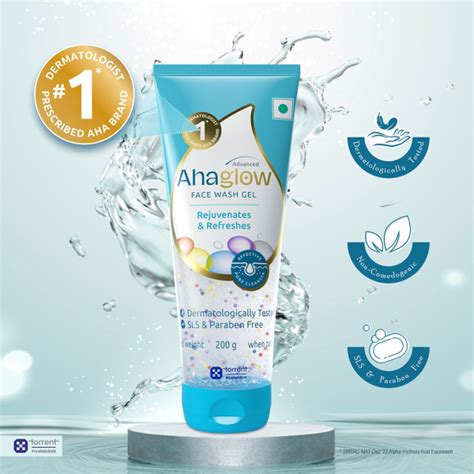 Buy Ahaglow Advanced Face Wash Gel 200gm | Skin Rejuvenating Fash Wash Gel, Purifies and ...