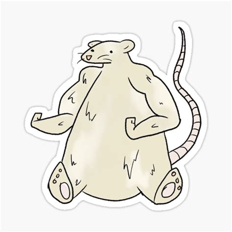 "Buff Rat" Sticker for Sale by Katrinamortko | Redbubble