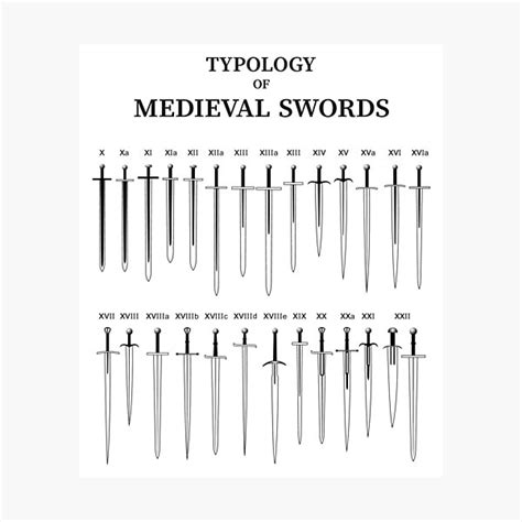 "Typology of Medieval Swords" Photographic Print for Sale by emovendo | Redbubble