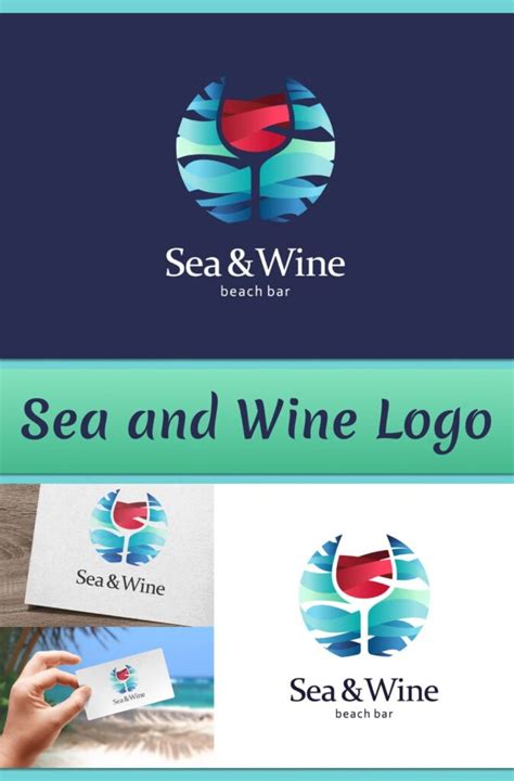 Sea and Wine Logo – MasterBundles