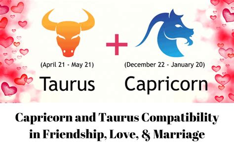 Capricorn and Taurus Compatibility in Friendship, Love, & Marriage