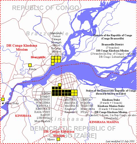 Kinshasa Map - Democratic Republic Congo