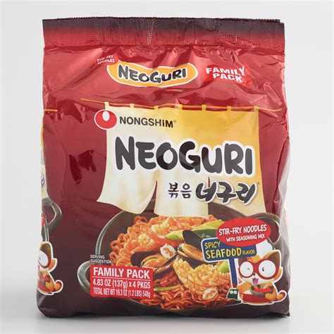 Nongshim Neoguri Spicy Seafood Stir Fry Noodles 4 Pack by World Market ...