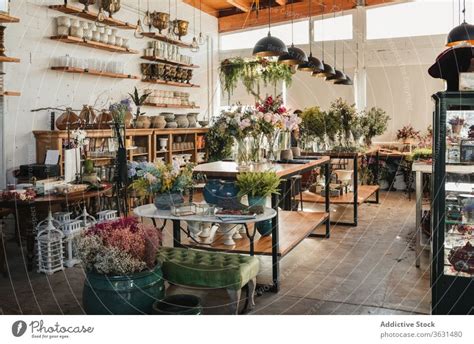 Interior of modern flower store - a Royalty Free Stock Photo from Photocase