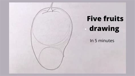 How to draw 5 fruits in 5 minutes step by step - YouTube