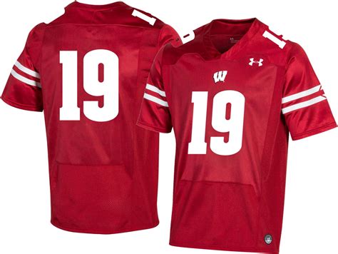 Under Armour Youth Wisconsin Badgers #19 Red Replica Football Jersey - Walmart.com - Walmart.com