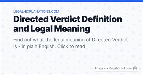 Directed Verdict Definition - What Does Directed Verdict Mean?