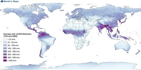 Map Of World Rainfall - Road Map Of The United States