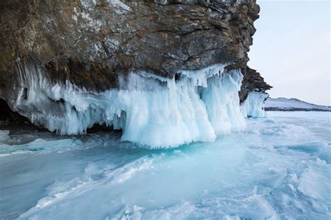 Coast of Lake Baikal in Winter Stock Photo - Image of landscape ...