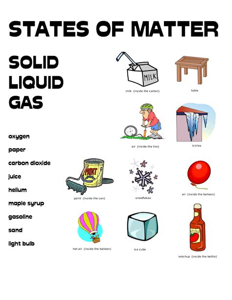 Science 8 States Of Matter Worksheets